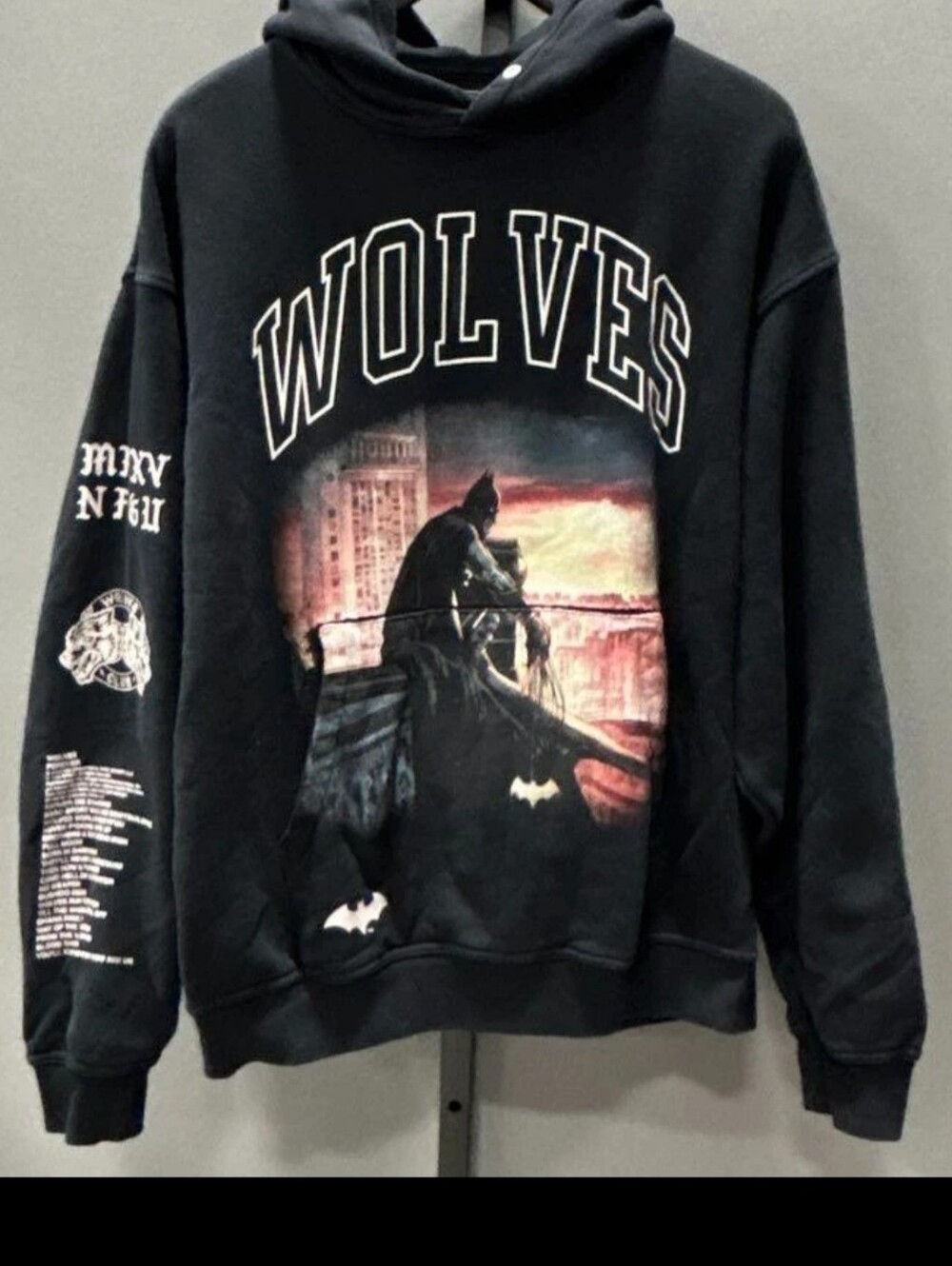 Darc Sport Batman x Wolves Club Limited Edition Black Hoodie Sz M